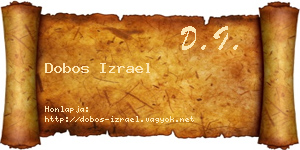 Dobos Izrael névjegykártya
